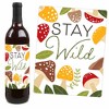 Big Dot of Happiness Wild Mushrooms - Red Toadstool Party Decorations for Women and Men - Wine Bottle Label Stickers - Set of 4 - 3 of 4