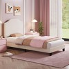 Kids Twin Bed, Sturdy Wood Slat Frame, Velvet Non-Slip Noise-Free, No Box Spring Needed, Easy Assembly - 3 of 4
