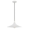Livex Lighting Metal Shade 1 - Light Chandelier in  White - 3 of 4