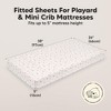 KeaBabies Mini Crib Sheets for Baby Girls, Boys, 2-Pack Soothe Pack and Play Sheets Fitted, Organic Pack N Play Mattress Sheet - 3 of 4