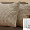 TopComfy Support Pillow Decorative Throw Pillow Set with Classic Dot Design for Sofa or Bed Use, Brown, 17"*17"*3" - 2 of 4
