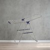 Free-Standing Metal Clothes Drying Rack with Sock Clips Foldable Laundry Drying Rack Space-Saving Design Clothes Dryer - 4 of 4