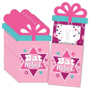 Big Dot of Happiness Pink Bat Mitzvah - Girl Party Money and Gift Card Sleeves - Nifty Gifty Card Holders - Set of 8 - 1 of 4