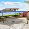 Outsunny Patio Double Chaise Lounge Chair, Outdoor Wheeled Hammock Daybed with Adjustable Canopy and Pillow for Sun Room, Garden, or Poolside - 2 of 4