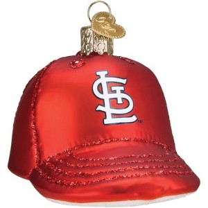 Old World Christmas Blown Glass Ornament for Christmas Tree, St. Louis Cardinals Baseball Cap - 1 of 3