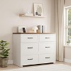 Brafabhome 2 IN 1 Murphy Bed Cabinet, Modern White Murphy Bed Twin with Mattress, Hideaway Bed with Storage Drawers for Adults Guests and Kids - 3 of 4