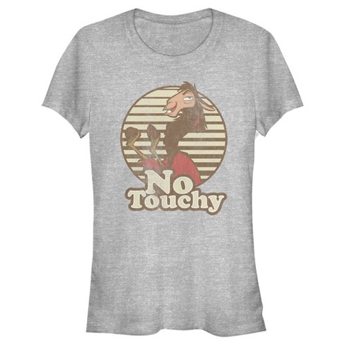 Juniors Womens The Emperor s New Groove Kuzco No Touchy T Shirt Athletic Heather 2X Large