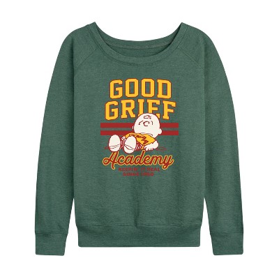 Women's - Peanuts - Good Grief Academy Lightweight French Terry Slouchy