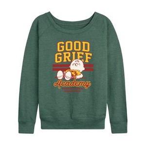 Women's - Peanuts - Good Grief Academy Lightweight French Terry Slouchy - 1 of 4