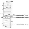 83.7" Tall Freestanding Kitchen Pantry Cabinet with Faux Marble Countertop, 5 Storage Drawers, Adjustable Shelf, Hutch for Kitchen or Dining Room - 4 of 4