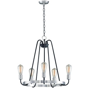 Maxim Lighting Haven 5 - Light Chandelier in  Black/Satin Nickel - 1 of 1