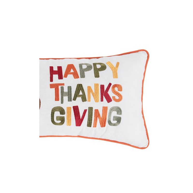 C&F Home 12" x 24" Happy Thanksgiving Turkey Embroidered Fall Throw Pillow, 2 of 9