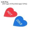 Unique Bargains Acrylic Waterproof Removable Heart Shape Office Self Stick Hot/Cold Water Label - 3 of 4