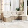vidaXL Garden Sofa Set Beige - 2 of 4