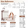 YONWAY 28 Inch Checked Luggage, Expandable Suitcase with Spinner Wheels, Hard Shell Vintage Luggage Set with TSA Lock - 3 of 4