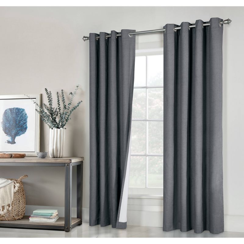 Set of 2 Suprema Grommet Top Blackout Curtain Panels - Thermaplus, 1 of 8