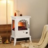 HOMCOM 23" Electric Infrared Fireplace Stove, Freestanding Fireplace Heater with Realistic Flame, Adjustable Temperature, Timer, Remote Control - 3 of 4