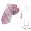 INSPIRE CHIC Plaid Woven Self-tied Striped Skinny Necktie 2.8" for College Graduation Campus 1 Pc - 2 of 4
