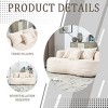 SEVOBAL Sofas Lazy Bean Bag Sofa High Back Lounge Chair with Foam Filling Armrests for Living Room Bedroom, Beige, 64.17"*40.55"*23.62" - 3 of 4