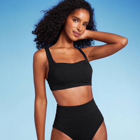 Women's Mesh Triangle Bikini Top - Shade & Shore™ Black Xl : Target