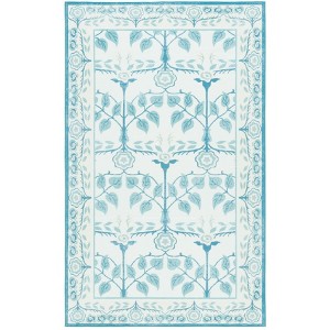Martha Stewart Floral MSRW182  Machine Washable Skid-Resistant Power Loomed Indoor Rugs - 1 of 4