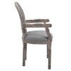 Modway Emanate Vintage French Upholstered Fabric Dining Armchair - Light Gray - 2 of 4