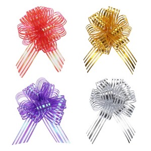 Unique Bargains Bright Colored Organza Chiffon Gift Wrapping Large Pull Bows Ribbons for Wedding 20 Pcs - 1 of 4