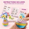 Joyfy Button Flower Felt Kit for Kids, DIY Art and Crafts with 2 Vases, Creative Toys Family Activity, Christmas Birthday Gift for Girls Age 6+ - 4 of 4