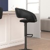 Emma and Oliver Shae Contemporary Upholstered Adjustable Height Barstool with Rounded, Cutout Mid-Back and Pedestal Base - 4 of 4