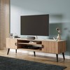 Manhattan Comfort 70.9" Haley TV Stand for TVs up to 55" Natural/Beige - 2 of 4