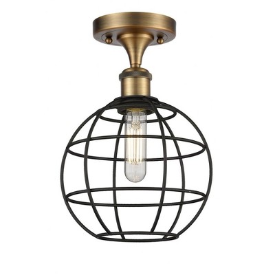 Innovations Lighting Lake Placid 1 - Light Semi-Flush Mount in  Brushed Brass