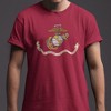 OUTSIDE THE WIRE Leatherneck for Life USMC Flag Vintage T-Shirt - 2 of 2