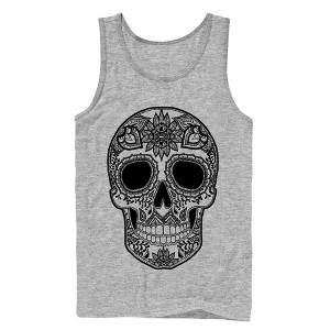 Men's Lost Gods Henna Print Skull Tank Top - 1 of 4