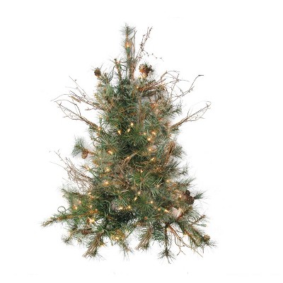 Northlight 2' Pre-Lit Artificial Christmas Tree Wall Country Mixed Pine - Clear Lights