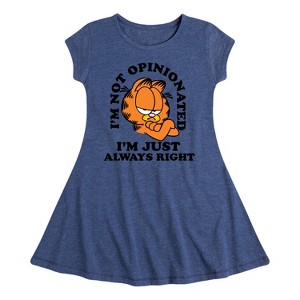 Girls' - Garfield - Always Right Garfield Fit & Flair Cap Sleeve Dress - 1 of 3