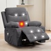 COZONY Oversized Nursery Recliner Chair, 360° Swivel Glider Rocker with Heat & Massage, Cup Holders & Storage, for Bedroom, RV, Living Room - 2 of 4