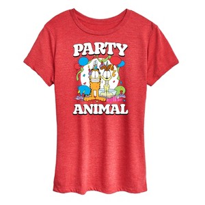 Women's - Garfield - Party Animal Short Sleeve Graphic T-Shirt - 1 of 4