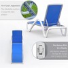 SKRAN Adjustable Aluminum Outdoor Pool Patio Chaise Lounge with Arm All Weather Pool Chairs for Outside,Beach - 2 of 4