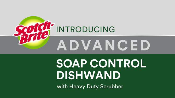 Scotch-Brite Advanced Soap Control Heavy Duty Scrubber Dishwand, 2 of 12, play video
