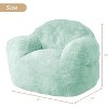 Plush Bean Bag Lounge Chair with Armrests – Foam-Filled Sofa for Adults & Kids, Floor Seating for Living Room - 3 of 4