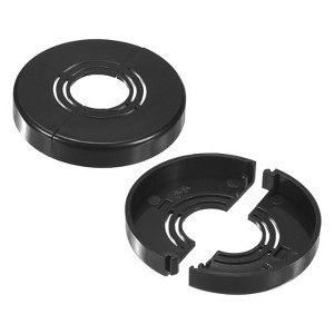 Unique Bargains Wall Split Flange Self-Adhesive Durable Cuttable Hole Design Faucet Escutcheons 2 Packs - 1 of 4