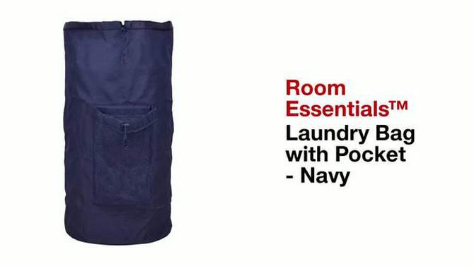Laundry Bag with Pocket Gray - Room Essentials&#8482;, 2 of 3, play video