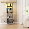HDZNVF Record Player Stand With Extended Desktop,Large Record Player Table With Vinyl Storage,Turntable Stand - 4 of 4