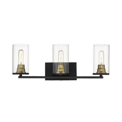 Millennium Lighting Burbank 3 - Light Vanity in  Matte Black/Heirloom Bronze