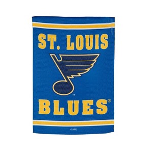 Evergreen Garden Flag Embossed Suede, St Louis Blues Double Sided Indoor Outdoor Decor 18" x 12.5" - 1 of 4