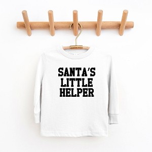 The Juniper Shop Santa's Little Helper Words Youth Long Sleeve Tee - 1 of 3