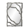 HomeRoots 44" Gray Wood Free Form Framed Accent Mirror - 4 of 4