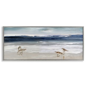 Stupell Industries Sandpipers Grazing Sea Shore Framed Giclee Art - 1 of 4