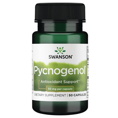 Swanson Pycnogenol, Supports Circulatory System Health, Women's Menopausal Transition & Healthy Hormonal Levels, 50 mg (50 Capsules).