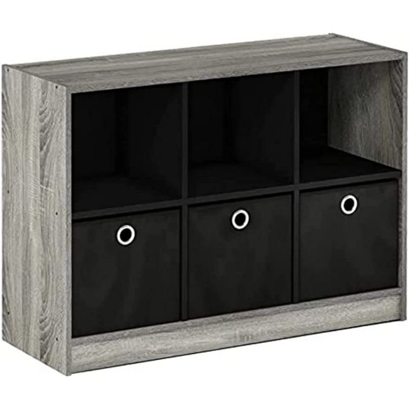 Furinno Basic 3x2 Bookcase Storage w/Bins, 1 of 9